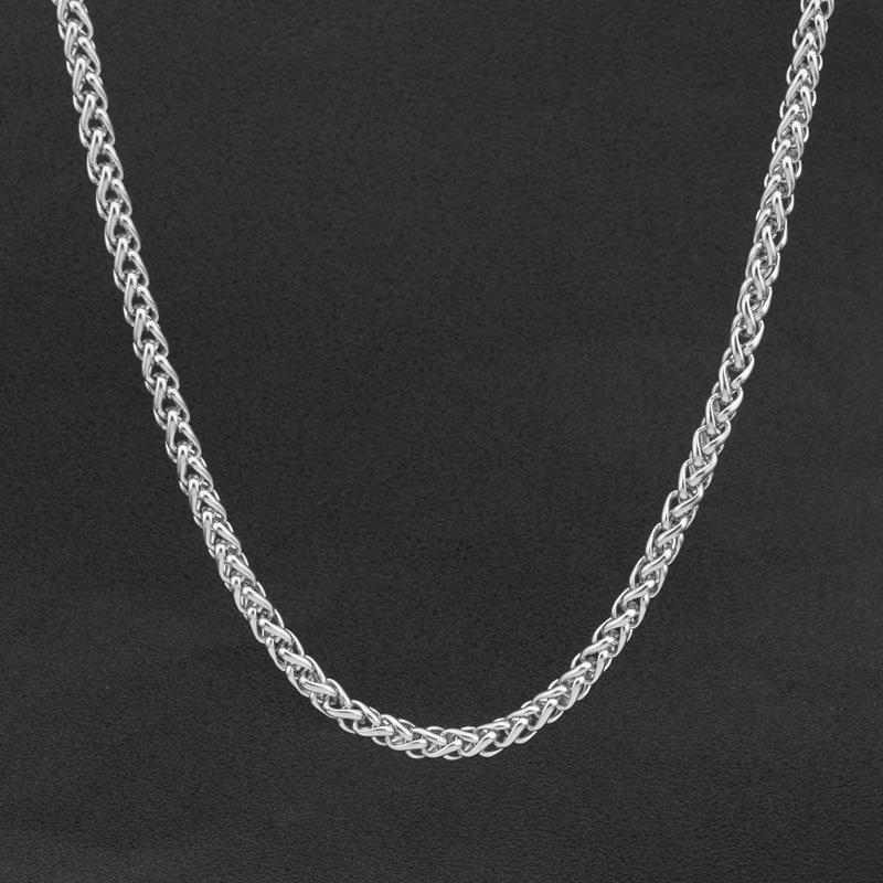 Stainless steel men's domineering flower basket clavicle chain fashion titanium steel men's necklace hip hop personality keel chain necklace