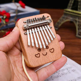 实木9音迷你拇指琴乐器批发kalimba便携卡初学卡林巴木质手指琴