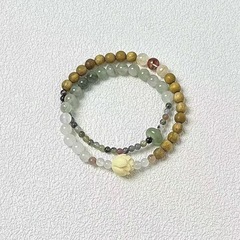 風を聞いて新しい中国式の清透蓮のブレスレットの女性の大衆の新型のシンプルな中国風の手串森系の清新な手飾りを挽きます。