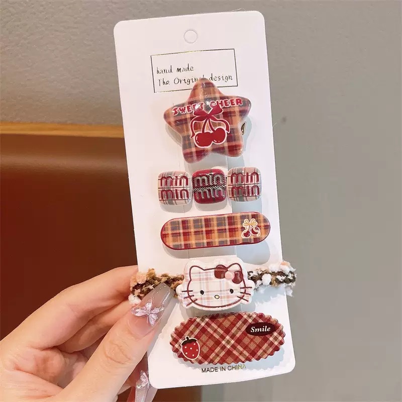 KULOMI Kids Hairpin Set Cute Sanli Pantalones Pequeñas Niñas Pequeñas Pequeñas