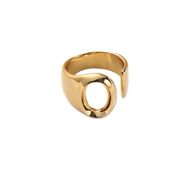 Fashion Letter Copper Plating Open Ring 1 Piece