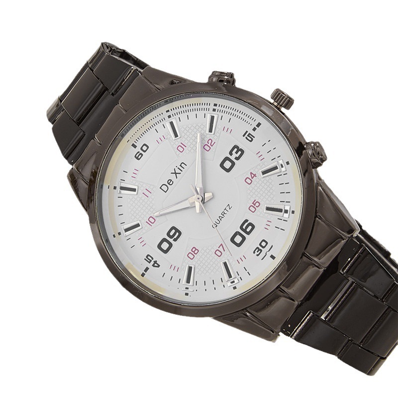 Tendencia de la moda reloj de hombre reloj de cuarzo impermeable estudiante coreano reloj de correa de acero casual reloj de hombre al por mayor