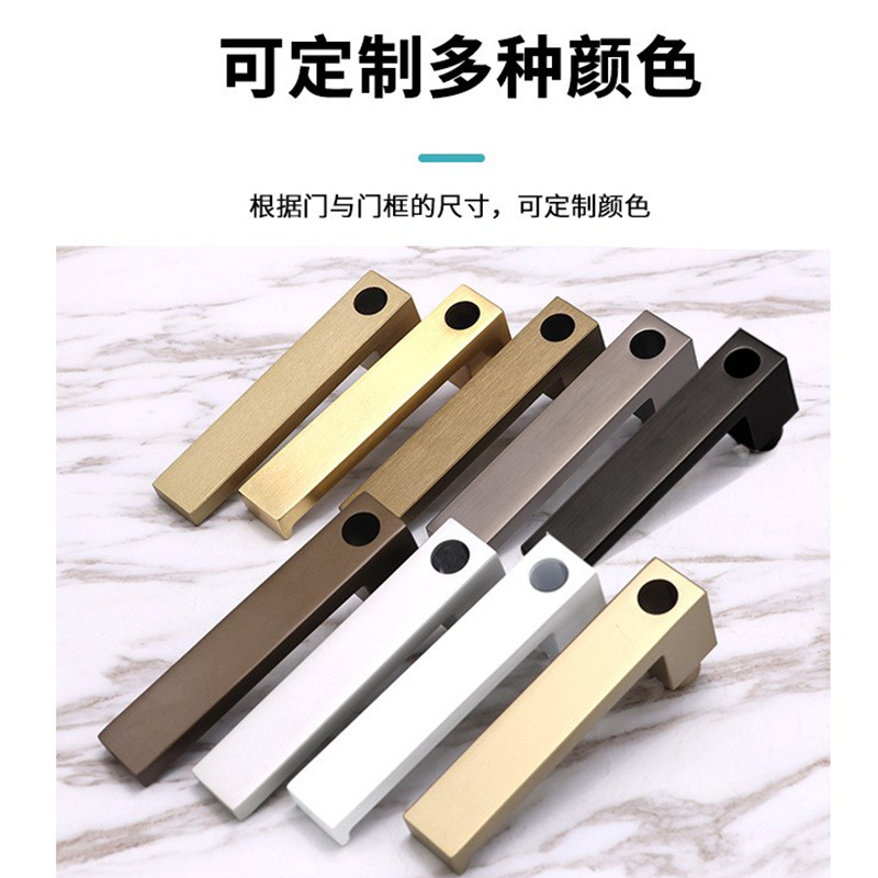 Cerradura de puerta plana muy estrecha personalizada con llave cerradura de puerta de marco estrecho de aleación de aluminio cerradura de puerta de vidrio de cocina universal