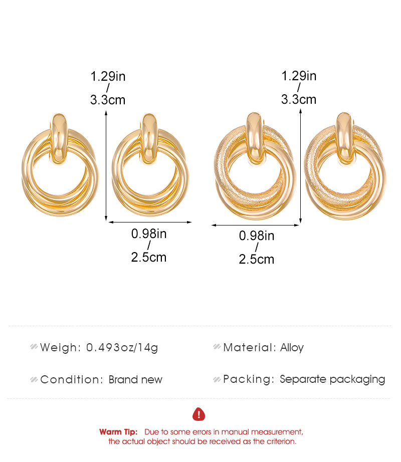 gold Geometric Circle Ins Niche Alloy Twisted Light Luxury New Simple Earrings_voghion.com