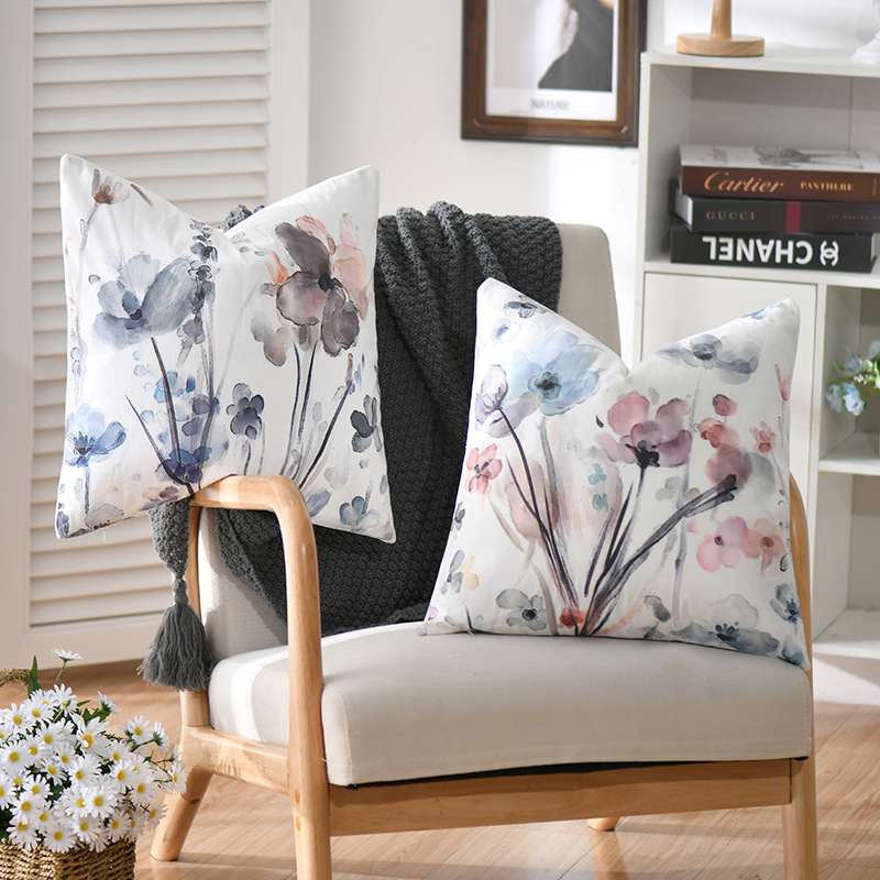 Pillow, Chinese pillowcase, modern sofa, flowered