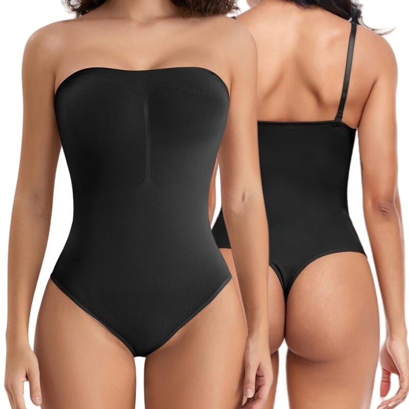 Amazon Seamless Tummy Control Butt-Lifting Corset High-Waisted Shaping Panties Thong Bodysuit Women's Tight-Fitting Shapewear