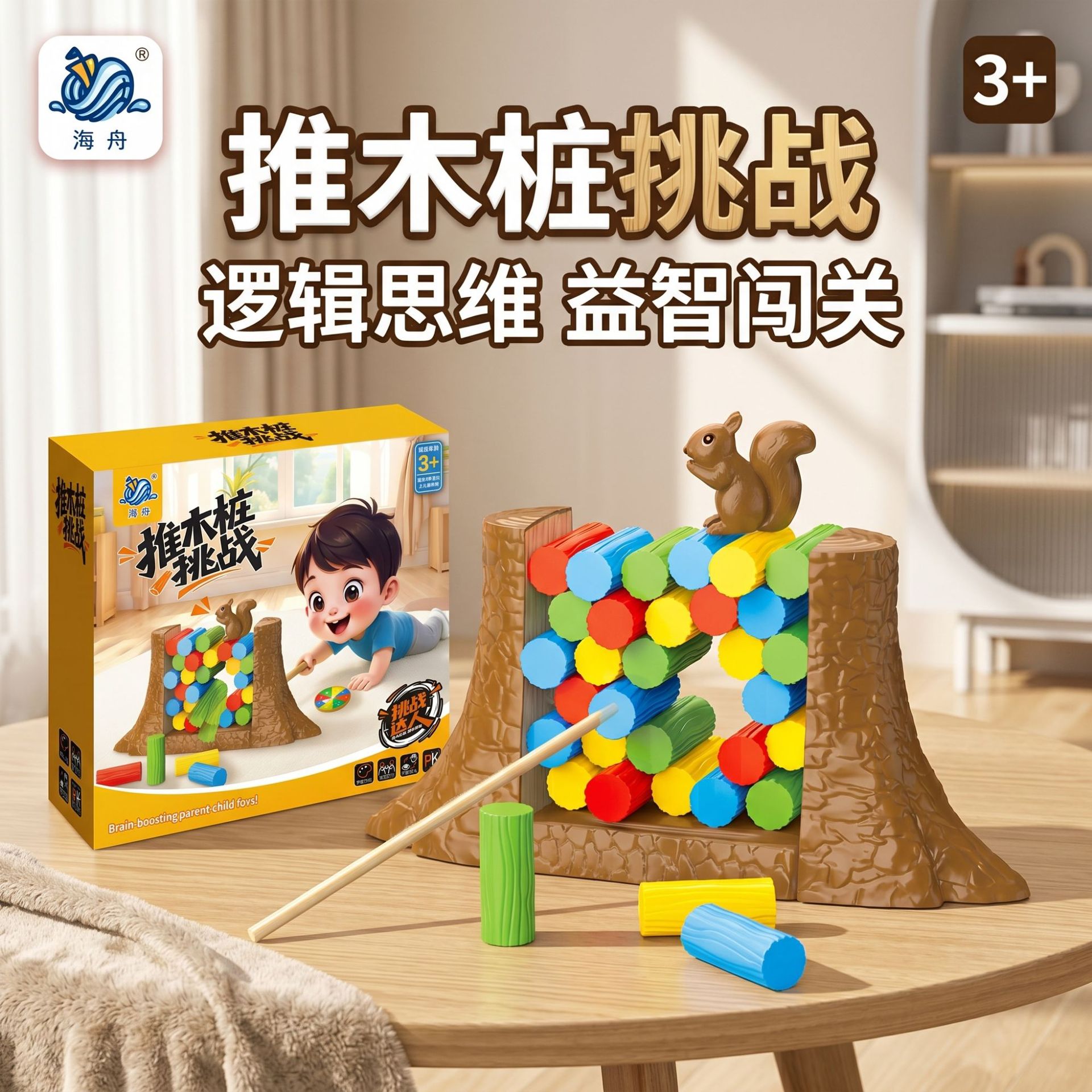 Niños transfronterizos empujan desafíos de estaca juegos de mesa juguetes de puzzle interacción padre-hijo entrenamiento de pensamiento lógico juegos de educación temprana