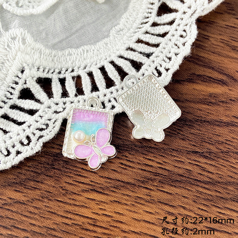 ハイエンドのレトロなフランスのモネの庭の油絵花蝶ペンダント diy ネックレスブレスレット耳ジュエリーアクセサリー|undefined