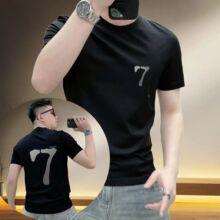 200g精梳棉印花男士痞帅短袖T恤韩版修身圆领时尚百搭夏季体恤衫