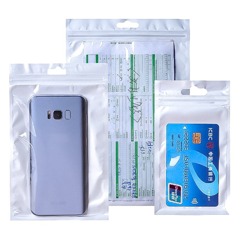 Bolsa ziplock nacarada de 16 seda personalizada, bolsa sellada de joyería, estuche para teléfono móvil, bolsa sellada de plástico macarons, bolsa sellada de 18 seda