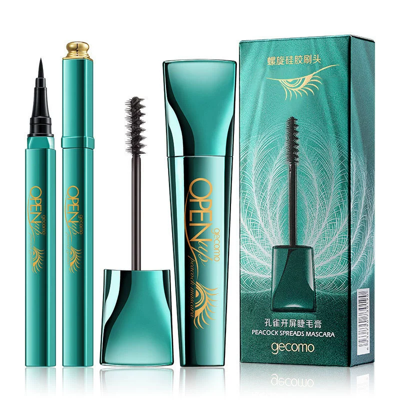 Mascara, eye pencil, liner, curling lengthening set, no smudge