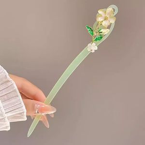 Nuevo estilo chino flange flores alfileres de cabello de alta calidad mujer cabeza trasera alfileres de cabello chino cheongsamos alfileres de cabello tocado