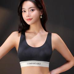 运动无痕舒适透气聚拢固定杯防下垂宽肩带无钢圈女士美背文胸内衣