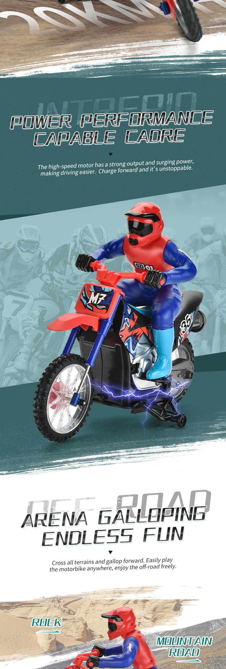 2.4G Motorcycle Stunt Spray Light Rechargeable Boys Remote Control Car Model Children's Toy_voghion.com
