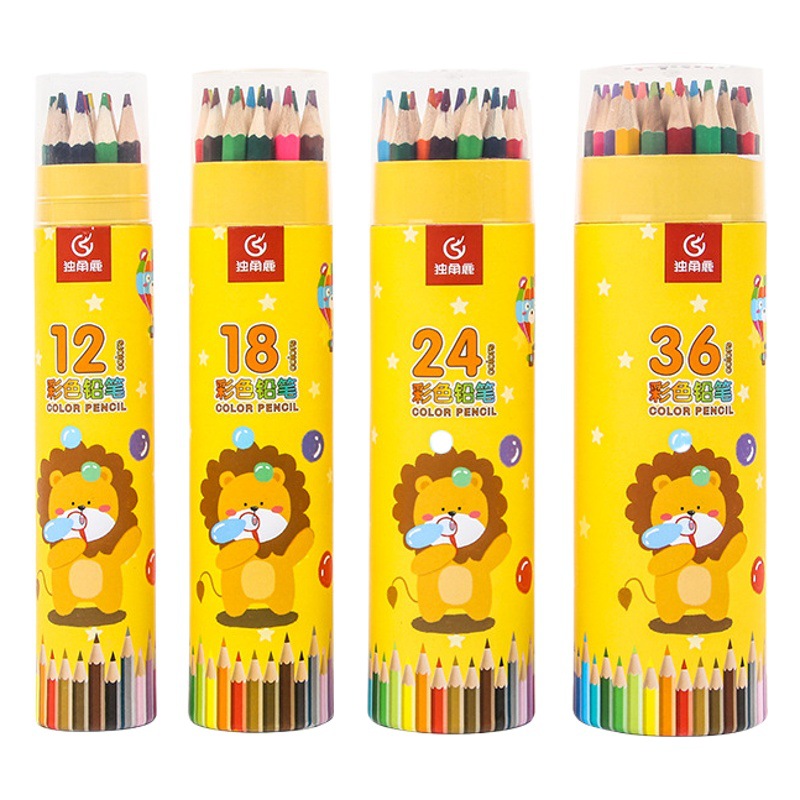 Tubo lápiz de color 12 color estudiante pintura borrable color lápiz registro niños graffiti pintura color plomo venta al por mayor