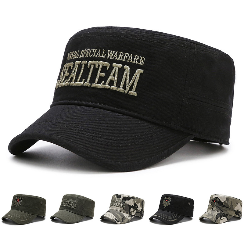 Neuer Frühling und Herbst Outdoor Flat Top Casual Herren Sportbrief bestickter Sonnenhut_voghion.com