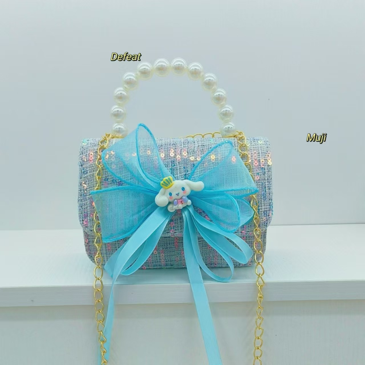 Melody Pearl bolso de princesa, bolso de accesorios, bolso de arco, bolso de cadena, bolso de Año Nuevo