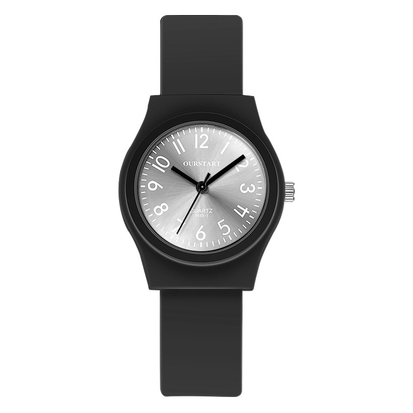 Reloj de estudiante de color caramelo fresco pequeño casual simple reloj de cuarzo de silicona digital de moda para mujer reloj para niños