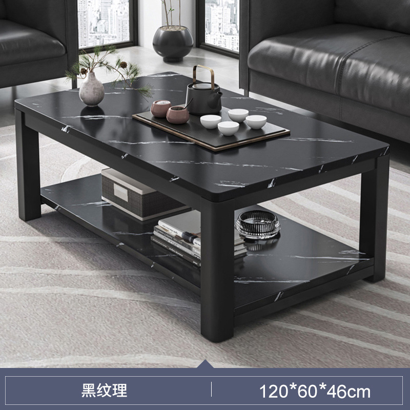 Mesa de centro, sala de estar, hogar, apartamento pequeño moderno y simple, mesa de centro de vidrio templado de lujo ligero, mesa de té minimalista para oficina