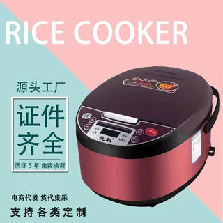 家用电饭煲智能预约电饭锅一键快煮多功能锅不粘锅大容量5L外贸