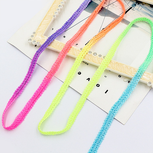 Manufacturer's cross-border hot style 1.2cm polyester centipede lace with color perennial style home textile lighting accessories