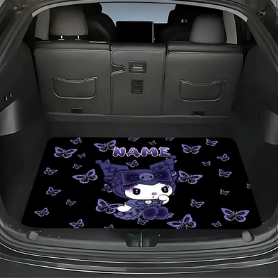 Avtomobil döşəmə paspasları – dirt-resistant and wear-resistant trunk mat, car - a-trunk-mat-23-75100cmcrystal-velvet-with-dot-plastic-backing