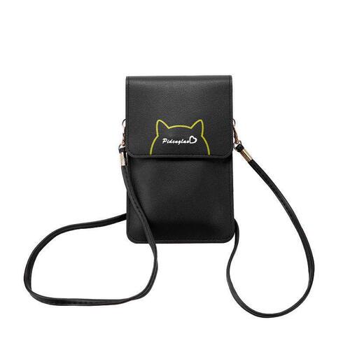 Summer New Women's Phone Bag Transparent Touch Screen Student Youth Vertical Simple Mini Shoulder Bag Crossbody Bag