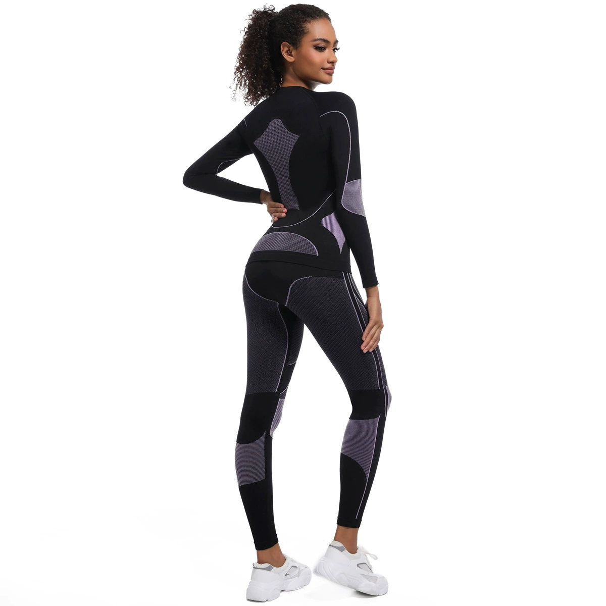 Knitted demi-season ski quick dry ski suit, overall, sports jersey for yoga, shapewear, compression underwear, for running