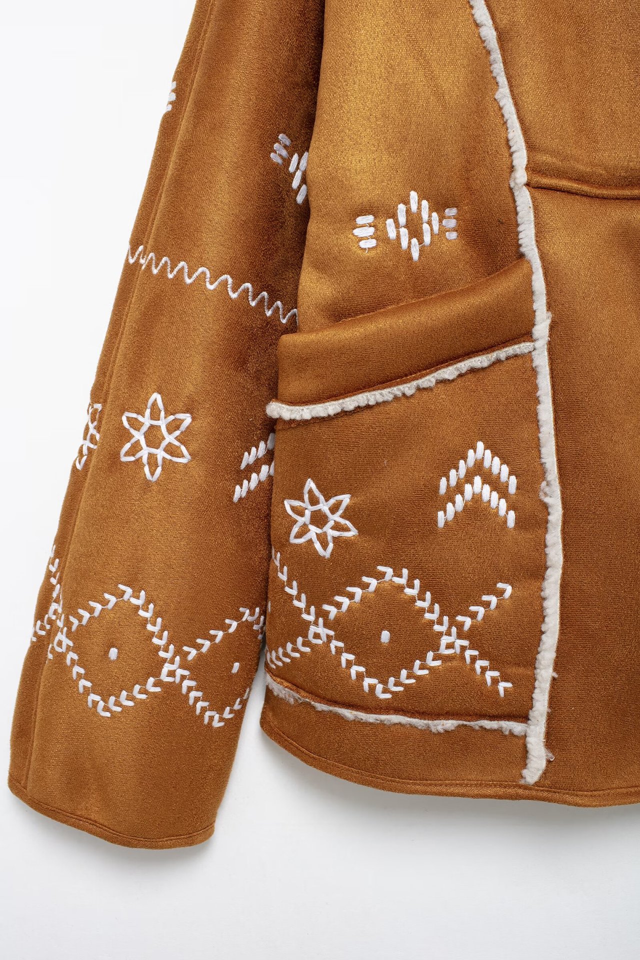 Women s clothing autumn and winter new item street fashion embroidery medium length coat_voghion.com