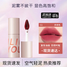 新款空气唇泥口红显白持久学生平价不沾杯百搭唇釉中英文外贸跨境