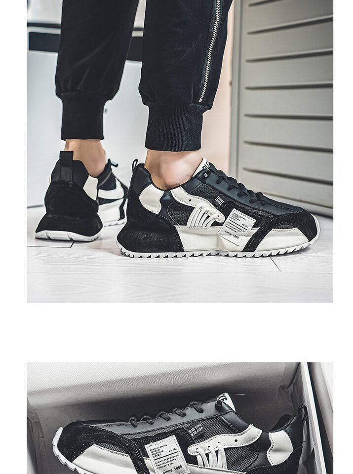 Giày thể thao nam sneaker thoáng khí đế cao su gót thấp tăng chiều cao — C681 màu trắng, C681 màu xanh lá, C681 màu đen chi tiết 16