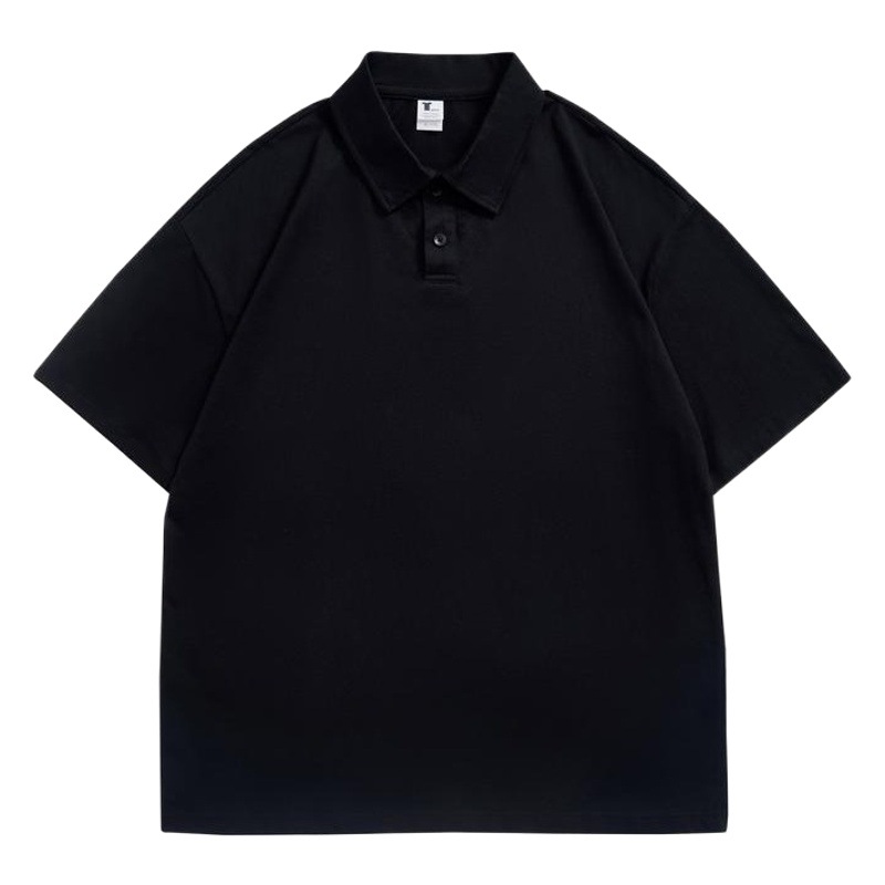 Camiseta Polo de Algodón Puro de 240g con Etiqueta Koala, Manga Corta, Unisex, Corte Holgado, Cuello Camisero, Informal, Versátil, Transpirable