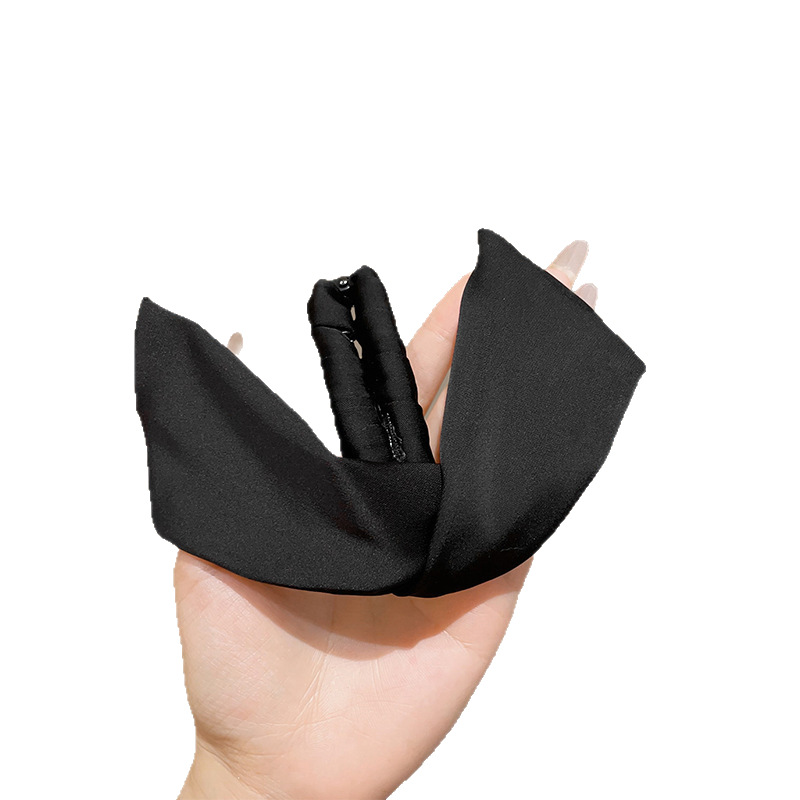 Nuevo estilo coreano clip de plátano de satén femenino clip vertical de alta calidad cola de caballo oreja de conejo horquilla de cabeza trasera rasguño al por mayor