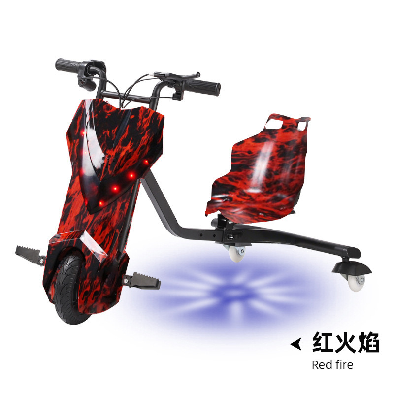 Coche de Derrape de Tres Ruedas para Niños, Amortiguador de Impactos, Coche de Equilibrio para Exteriores, Coche de Derrape Eléctrico para Puestos Callejeros, Scooter