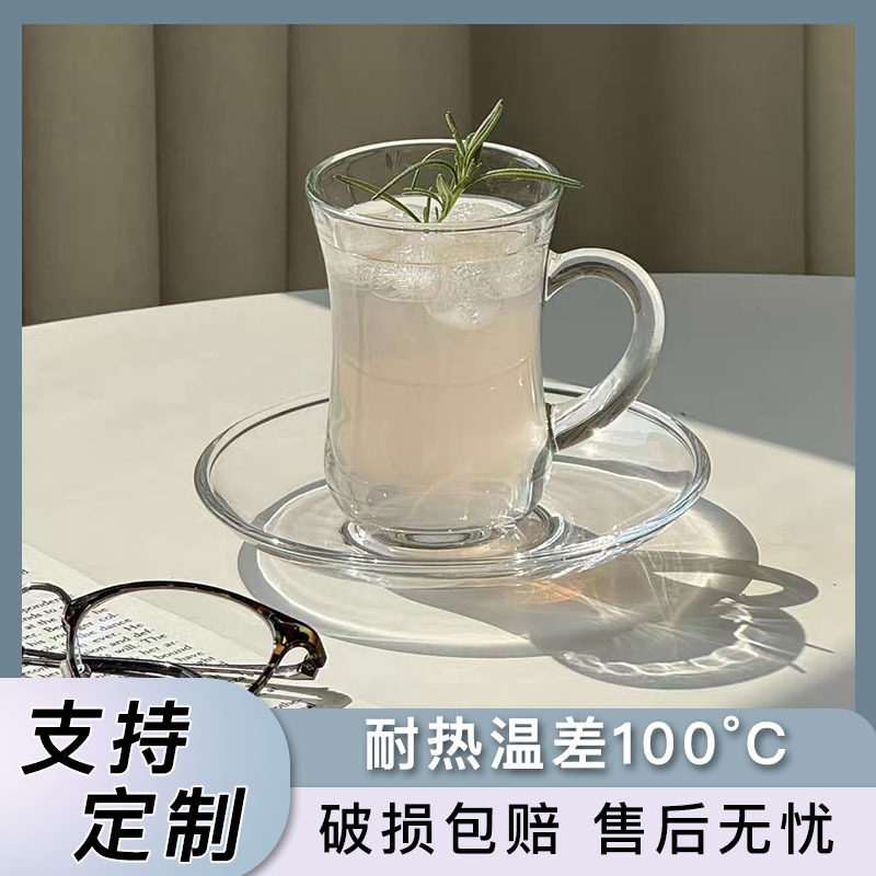 Turkish Tulip Cup, Heat-Resistant Tea Cup, Coffee Cup with Handle, Floral Tea Cup, Household Water Cup, Cross-Border Hot Sale