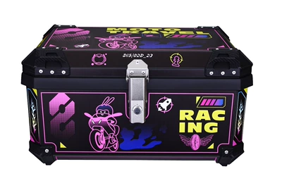 Motorcycle trunk: Ninebot Plastic Universal - mt65-black-pink-vitality