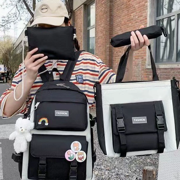 Backpack lightweight, school bag, capacious travel set for traveling, 4 piece set