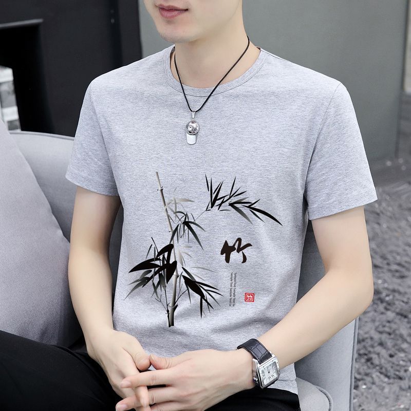 Summer cotton thin trend brand fashionable short sleeve T-shirt