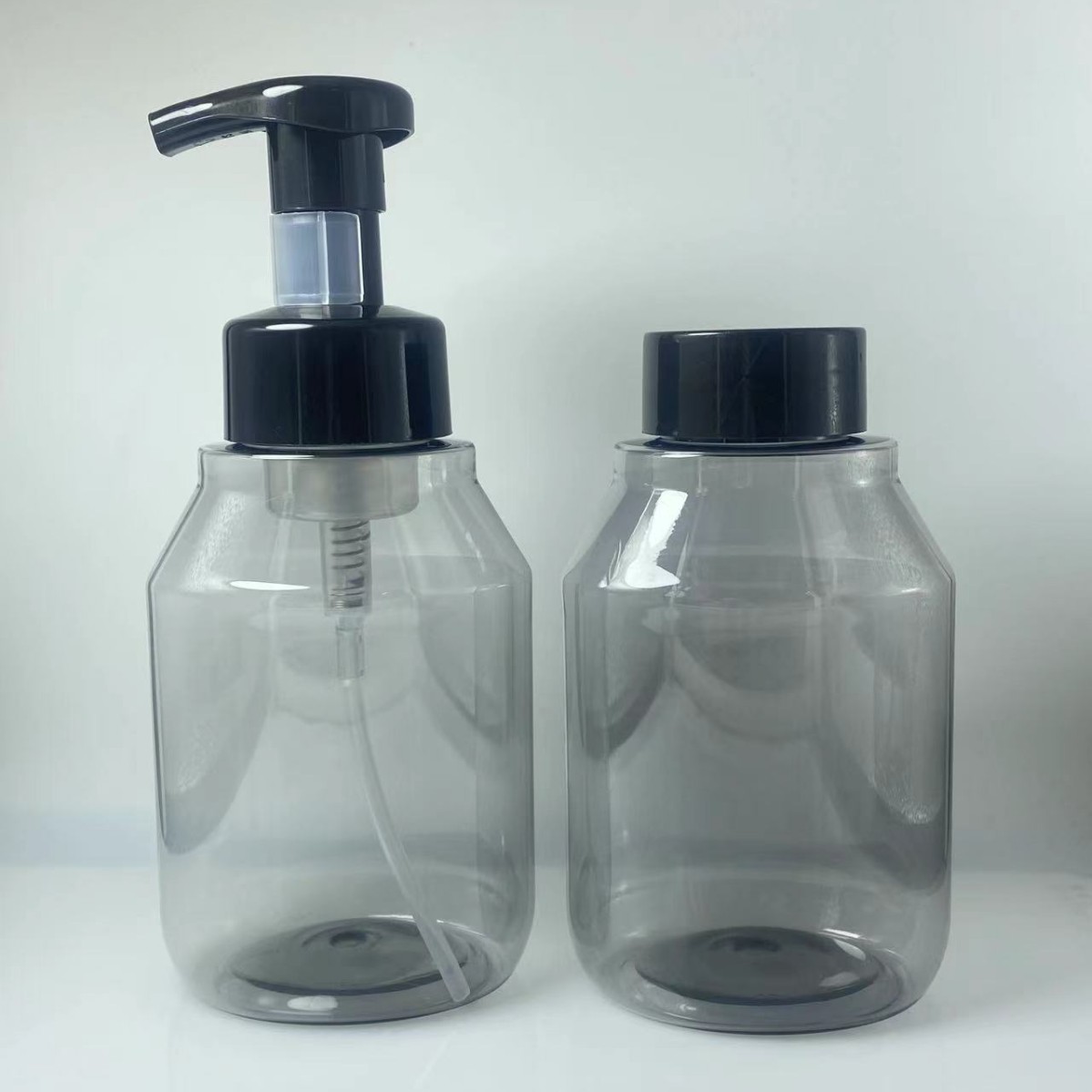 现货pet起泡瓶塑料洗手液瓶 350ml按压分装瓶洁面慕斯泡沫瓶