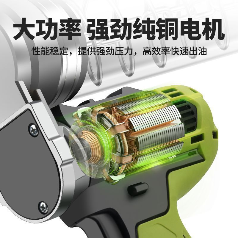 电动黄油枪德国新款24v挖机专用充电锂电池全自动高压打黄油神器|undefined