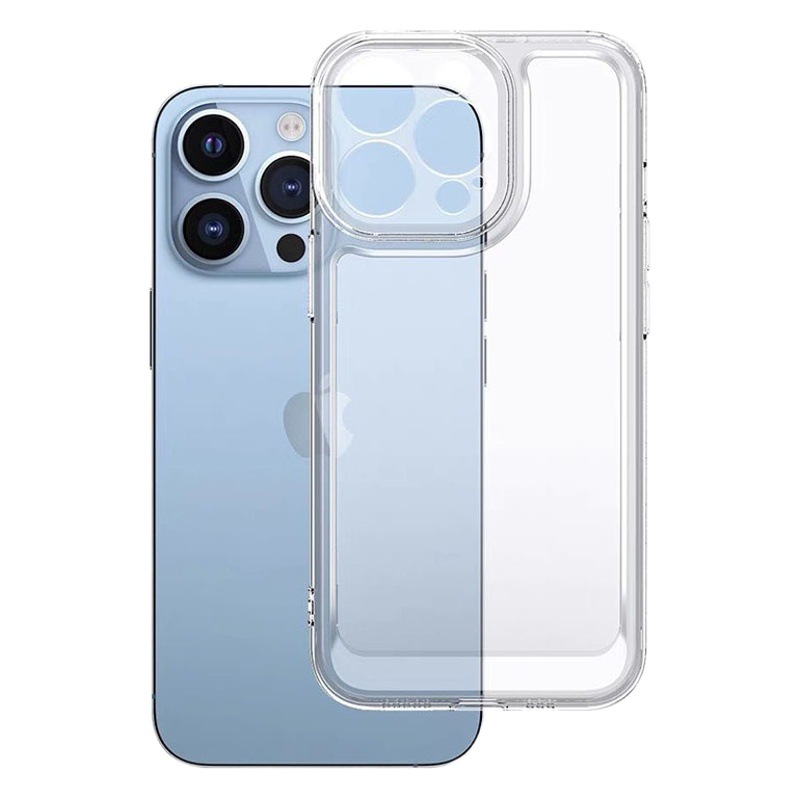 Funda para el nuevo iPhone 17, funda transparente espacial para iPhone 16 Pro de Apple, funda suave de silicona TPU gruesa anticaídas.