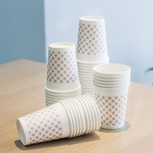 Deli Stationery 9570 Thickened Paper Cup 250ml Disposable Cup 50 Pack Drinking Cup Thickened Paper Cup