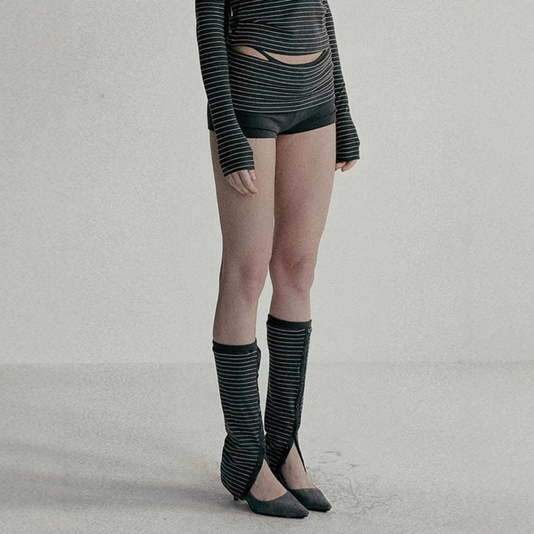 Шорты (badblood bcac) в полоску, узкий крой, короткие «hot pants», цвета S–M