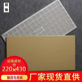现货隧道砖供应 防潮抗冻土黄釉面220mm*430mm隧道工程瓷砖