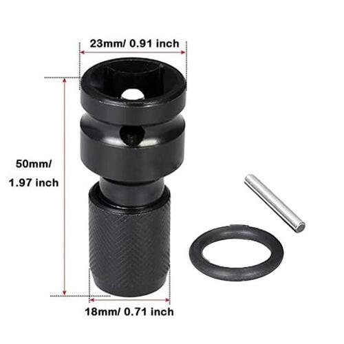 Electric wrench conversion chuck telescopic hexagonal conversion head drill chuck adapter 1/2 to 1/4 air gun sleeve cartridge sleeve