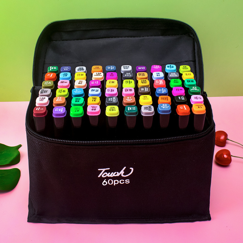 Touch al por mayor Marcador de dos cabezas Alcohólico Acuarela aceitosa Juego de pintura especial de arte para niños Ventas directas