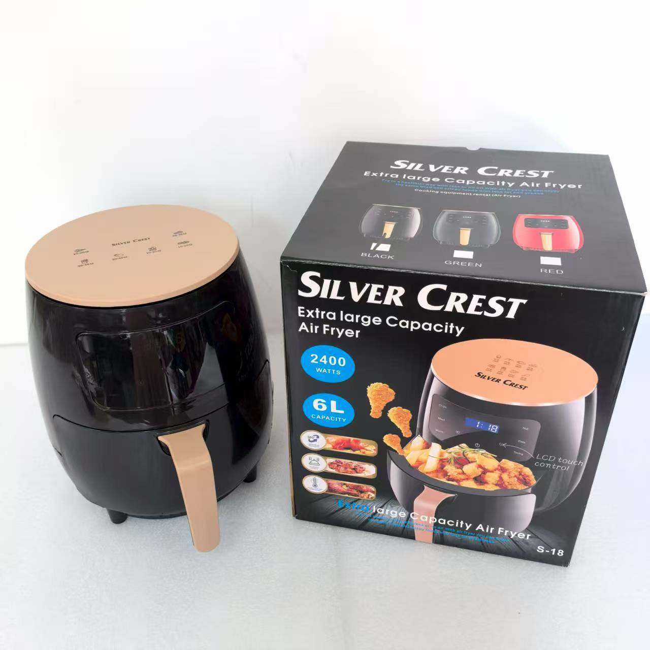 6L Air Fryer Multifunctional Smart Touch Screen Oven Large Capacity Air Fryer Electric Fryer French Fries Machine