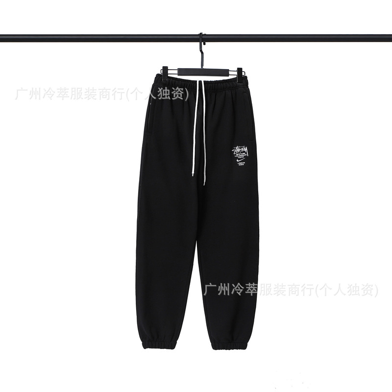 24现货跨境欧美外贸S字母联名系列刺绣宽松简约加绒套装代发|undefined