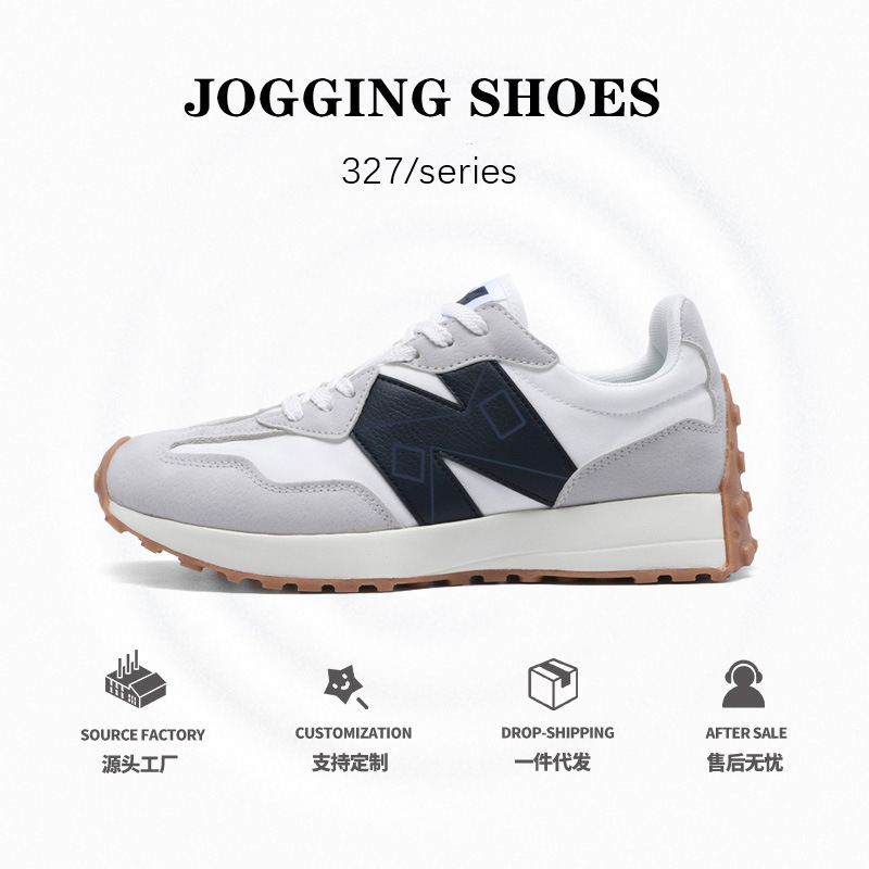 Men's Shoes Spring and Autumn New Balance Cool Running N-Style Classic Popular Model 327 Women's Shoes Fashion Versatile Small Waist Sports Running Shoes