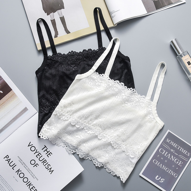 Sexy Lace I-Back Camisole Base Anti-Glow Underwear Women's Wrapping Chest Strapless Thin Inner Top